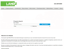 Tablet Screenshot of landzrealestate.com